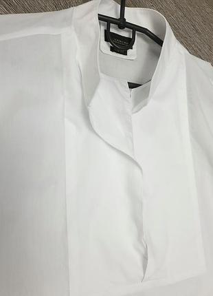 Мужская белая рубашка zara 8