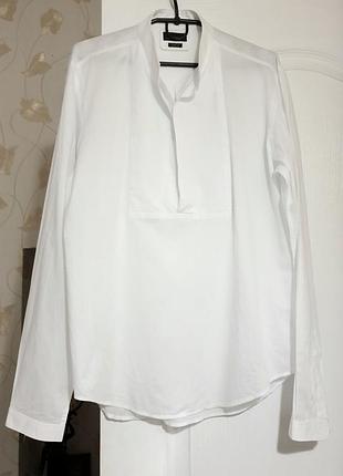 Мужская белая рубашка zara 2