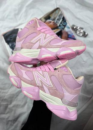 Жіночі кросівки new balance 9060 pink хутро🩷