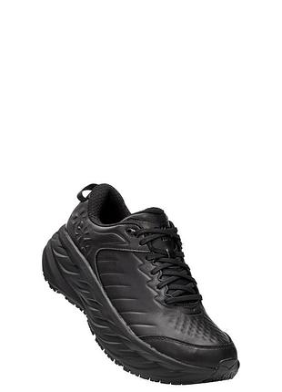 Повністю чорна модель чоловічих кросівок hoka one one bondi sr (у забарвленні black/black).розмір:43 1/3; 46 2/3