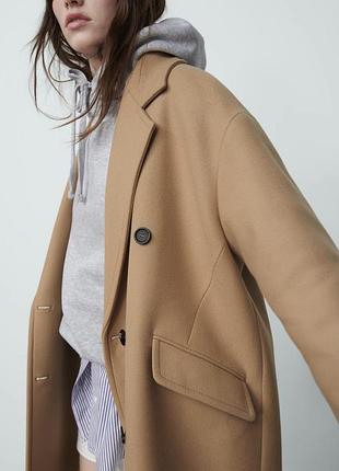 Вовняне пальто zara 3