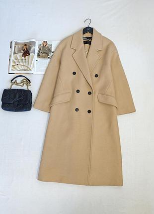 Вовняне пальто zara 5