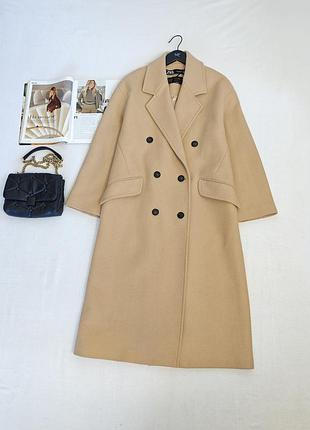 Вовняне пальто zara 6