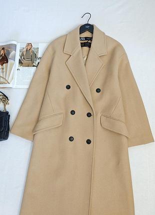 Вовняне пальто zara 7