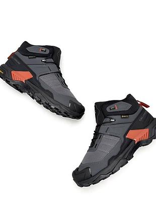 Salomon x ultra 4 mid fur grey black orange