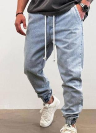 Брюки джинси джогери regular fit & denim,m
