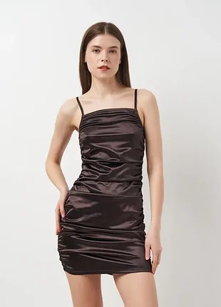 Атласное платье h&amp;m