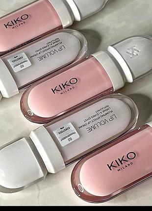 Kiko milano крем-блиск для губ з ефектом збільшення.прозорий і в рожевому кольорах