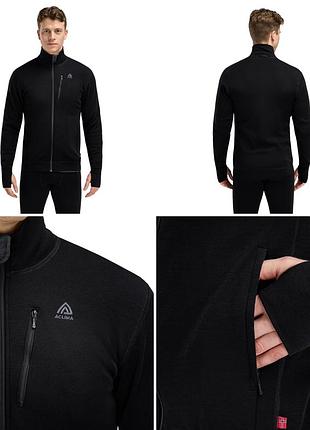 Aclima • термокофта чоловіча double wool jacket man jet black/marengo l 7