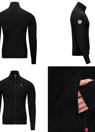 Aclima • термокофта чоловіча double wool jacket man jet black/marengo l 8