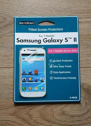 Комплект 3шт! захисна плівка fellowes для samsung galaxy sii s2 защитная пленка на t-mobile