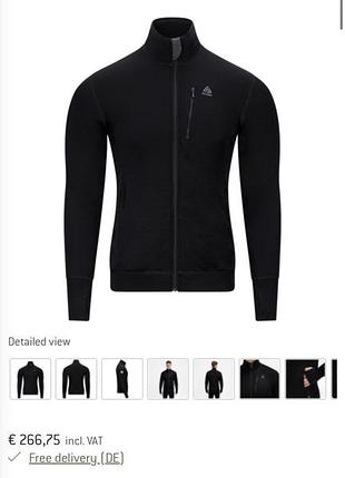 Aclima • термокофта чоловіча double wool jacket man jet black/marengo l 10