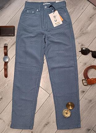 Стильні вельветові штани pull&bear straight fit (оригінал)