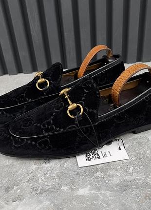 Gucci jordaan horsebit loafers maxi gg чоловічі туфлі лофери оригінал 42.5 eur