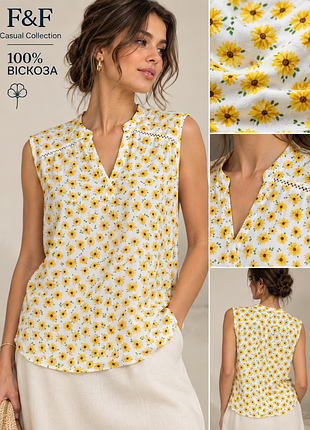 Блузка f&f cusual collection 100% віскоза нова батал