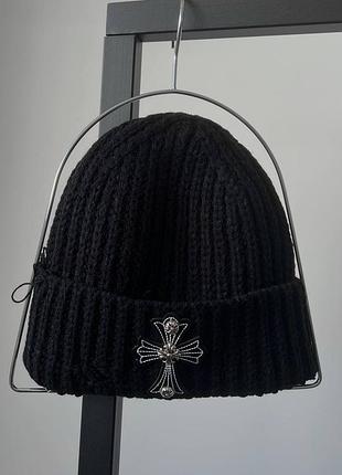 Рукавички перчатки чорні chrome hearts 2