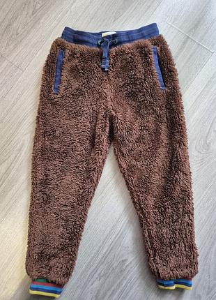 Пухнасті флісові штани джогери mini boden р. 116 (6 років) ведмедик