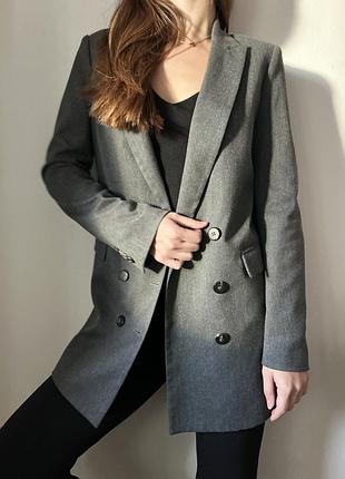 Вінтажний сірий піджак mango з віскозою, xs–s
