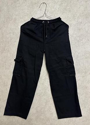 Стильні чорні штани карго/cargo pants(розмір xs)