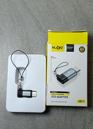 Переходник для телефона otg type-c-8pin. адаптер otg с type-c на lightning