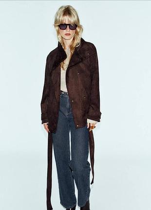 Жіноча куртка косуха жакет з штучної шкіри zara