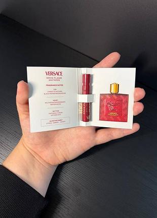 Versace eros flame 1 мл — чоловічі парфуми, оригінал, фірмовий пробник семпл новий