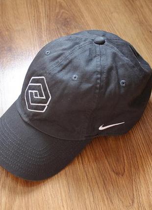 Унісекс кепка бейсболка баввна nike heritage86 кастом, темно-сіра