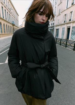 Жіноча пухова куртка стьобаний анорак пуховик zara