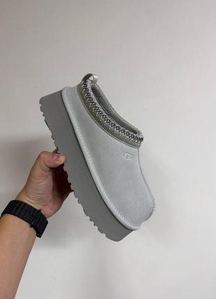Женские угги ugg tasman platform light grey