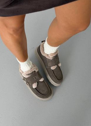 Зимові лофери barefoot з опушкою