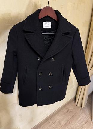 Пальто zara , шерсть чорне  , куртка , тренд на дівчинку 140 см, 9-10 -11 років ,