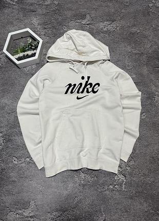 Худі nike оригінал біле чоловіча кофта з капюшоном найк толстовка кенгуру база