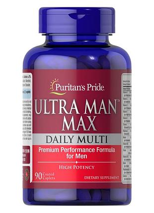 Мужской витаминный компелкс puritan's pride ultra man max, 90 каплет