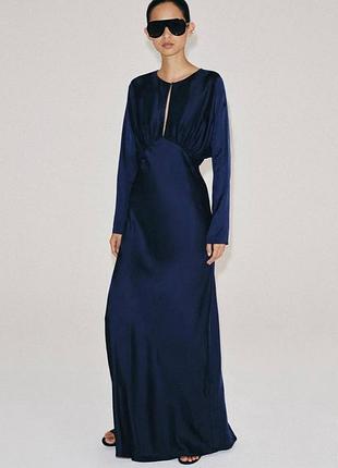 Жіноча довга сукня вечірнє плаття сукня міді з віскози zara