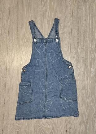 Джинсовый сарафан от primark на 5-6 лет