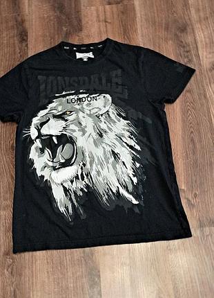 Мужская уникальная футболка lonsdale с большим лого оригинал