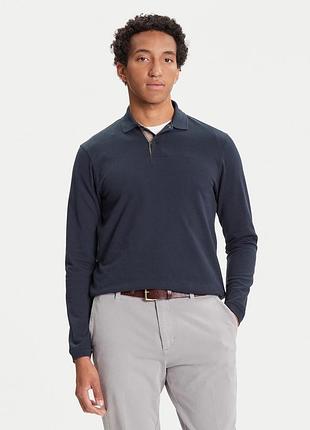 Чоловіче поло barbour polo tartan mml0705ny91, оригінал, нове, не ношене, темно-синє, розмір m, regular fit, преміальний британський бренд лонгслів