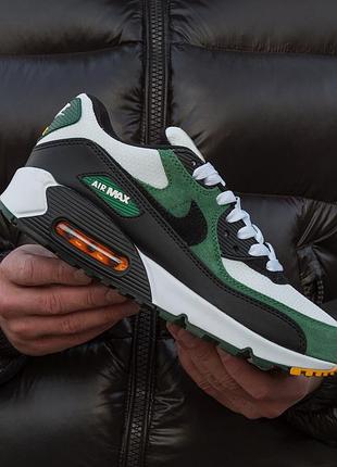 Nike air max 90 white green suede