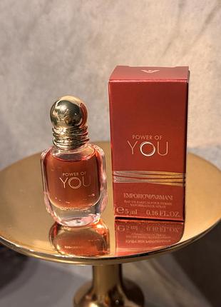 Новинка 2026! парфумована вода giorgio armani power of you мініатюра 5ml оригінал