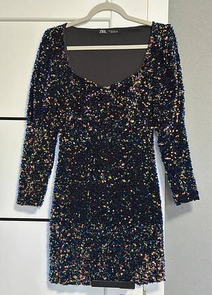 Паєточна сукня zara s