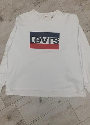 Белый свитшот или лонгслив от бренда levi's