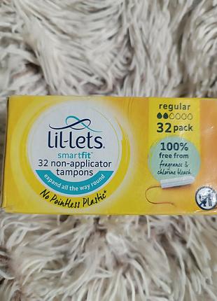 Премиум-тампоны lil-lets smartfit regular (без аппликатора), 32 шт. великобритания