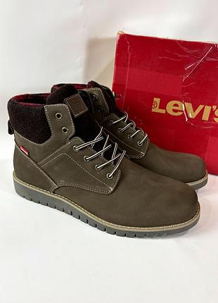 Мужские кожаные ботинки levi's charles 47 размер