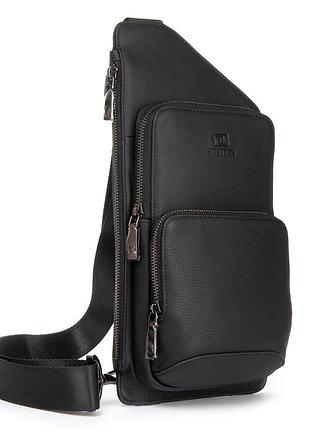 Podium сумка мужская на плечо кожа bretton 9186-71a black