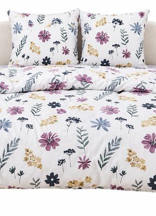 Комплект постільної білизни livarno home basic king size 260×240 см, 60% бавовна, 40% поліестер, квітковий принт