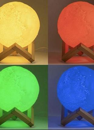 Настольный светильник аккумуляторный 3d moon lamp art-0164/ 17,5 см (36)