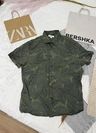 Чоловіча сорочка marks & spencer (m&s) з коротким рукавом,l