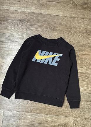 Оригінальний світшот nike sportswear club fleece для дівчинки 4–5р. 104–110см. на флісі, чорний