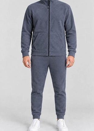 Спортивный костюм мужской на флисе, цвет серый, размер l-xl fa_015446
