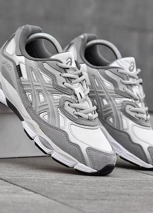 Чоловічі кросівки asics gel nyc gore-tex світло сірі замшеві з нейлону термо зимові фірмові універсальні для чоловіків міцні асікс